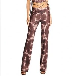 I. AM. GIA Evie Tie Dye Flare Tie Waist Pants